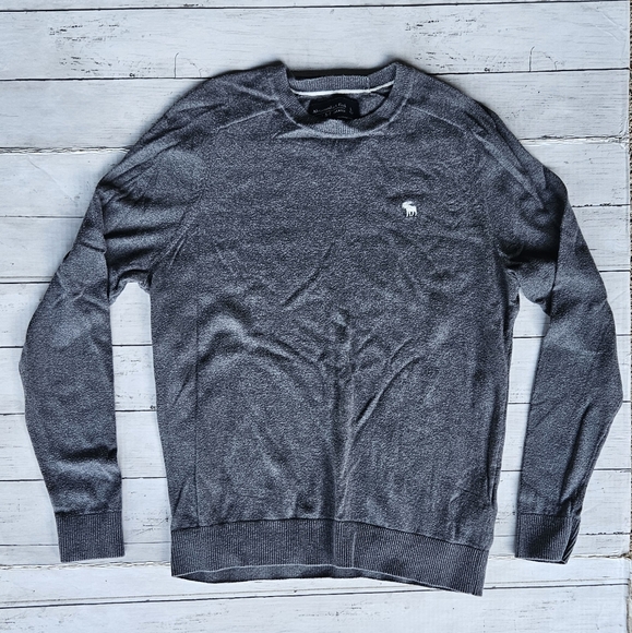 Grey Abercrombie and Fitch Sweater Sz Large - Picture 1 of 4
